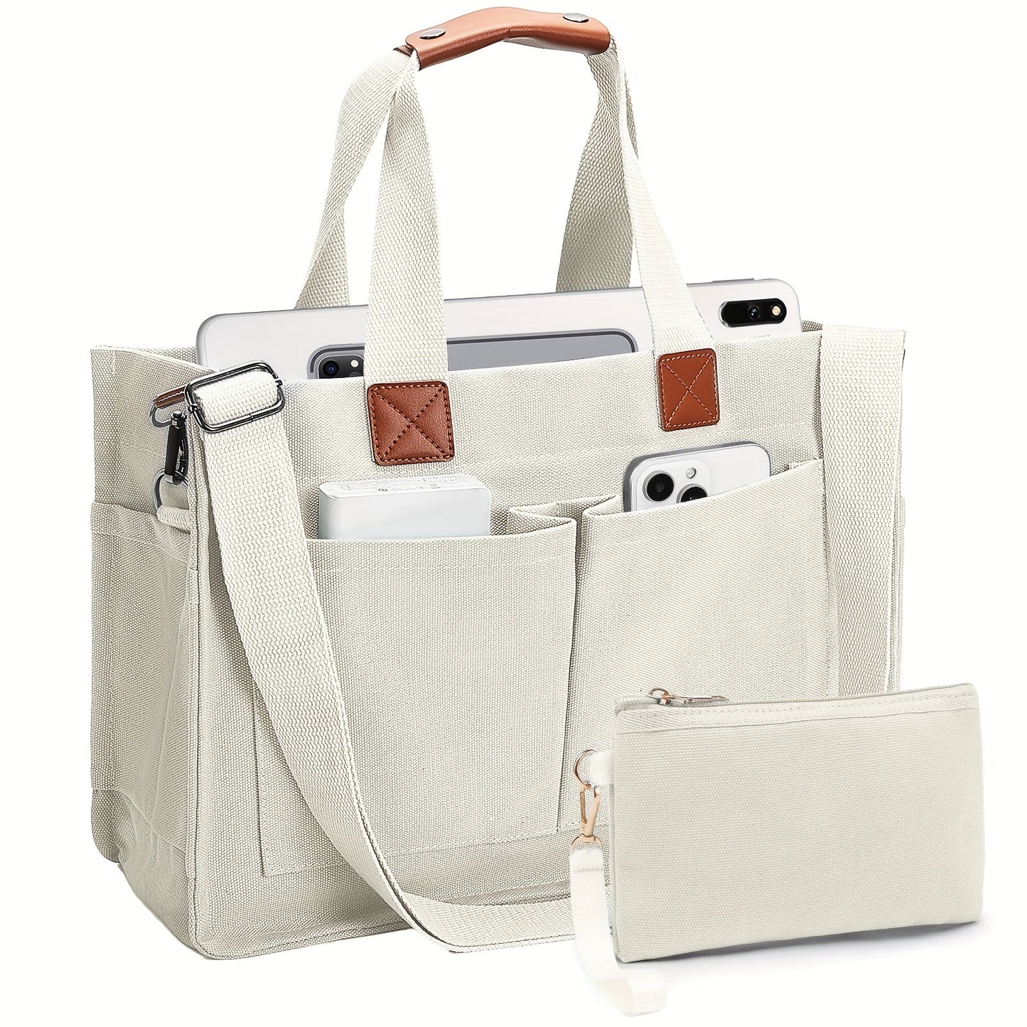 Large Capacity Tote Bag for Women – Lightweight Shoulder Bag with Adjustable Strap & Polyester Lining, Daily Use