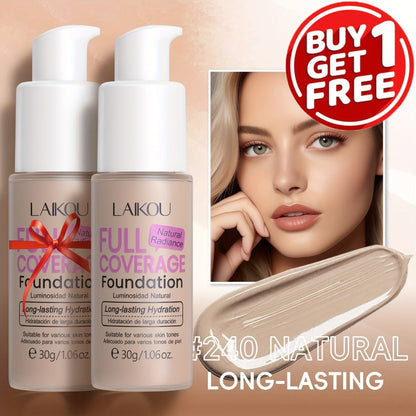 LALKOU 30g Liquid Foundation Two-Bottle Set with Pump Dispensers and Six Shades from Ivory to Tan