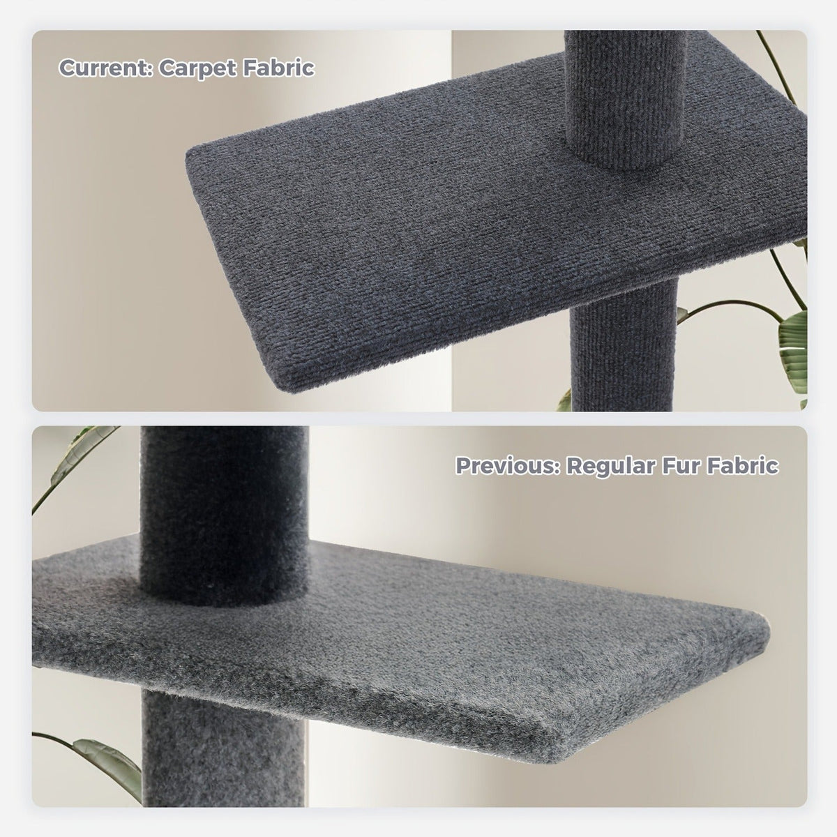 90-107.9-Inch Floor-to-Ceiling Cat Tree with Four Platforms, Tension Post and Five Style Options