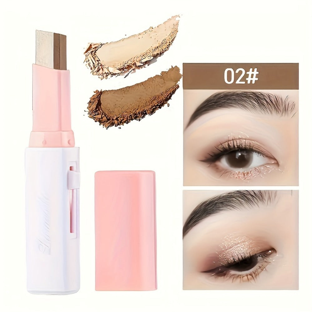 Dual-Color Eyeshadow Stick Set 6pcs Waterproof Smudge-Proof — Highly Pigmented Twist-Up Eye Shadow Pencil Kit, No Brush Needed Easy Blending Matte & Shimmer Eye Makeup for Women & Girls
