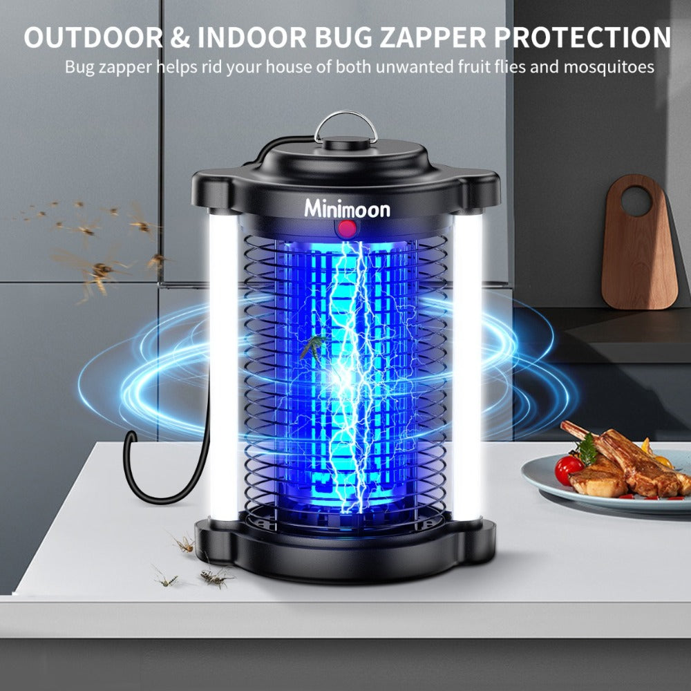 Pest Control Mininoon Electric Light-Grid Device with Dual LED Layout, 15W Marking and Hanging Chain