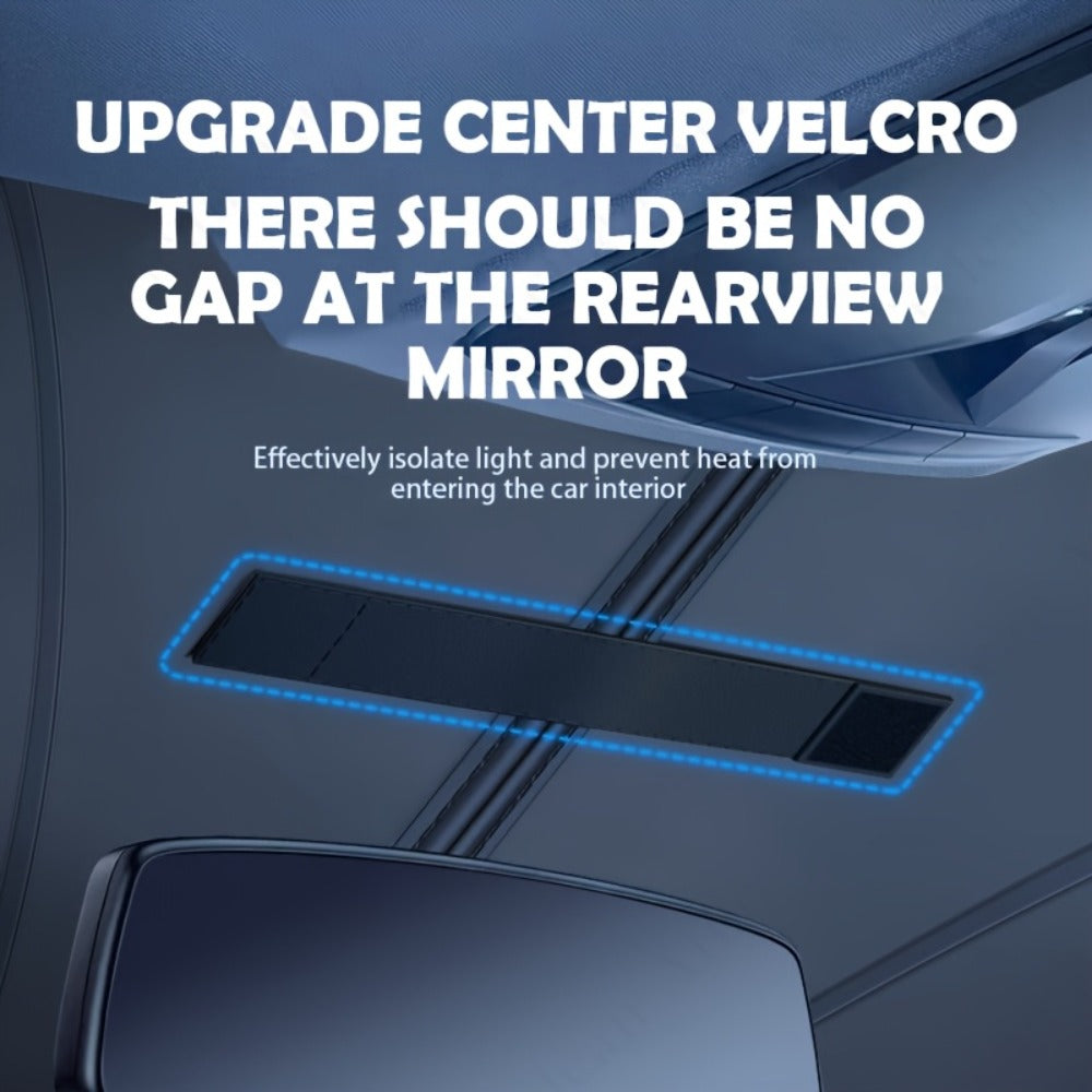 Car Windshield Sun Shade - Foldable Front Window UV Protection Sunshade Blocker, Heat Reflector Visor for Car Interior Cooling, Universal Fit Large Size Dashboard Protector