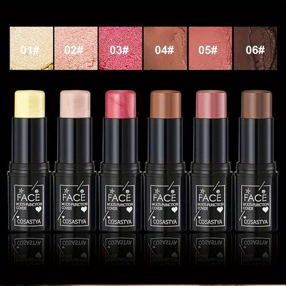 Six-Piece Cream Makeup Stick Set with Visible Pink and Brown Tones in the Exact 6 Pieces Option