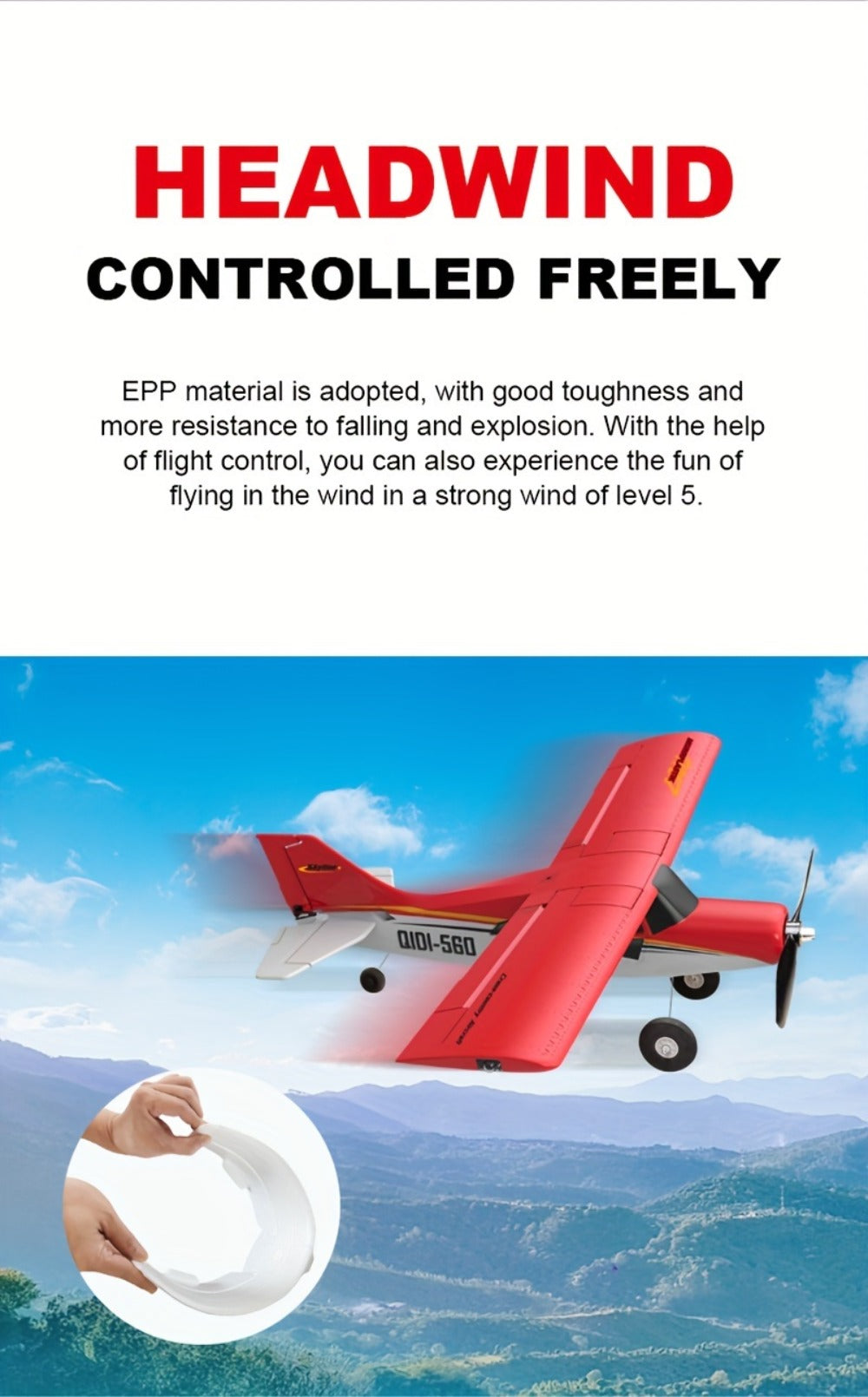 Brushless Fixed Wing RC Plane 6-Channel 6-Axis Gyro 3D Aerobatic Stunts 2 Batteries Included – QIDI560 M7 EPP Foam Remote Control Airplane 120M Range Hobbyist Outdoor Gift Red Blue