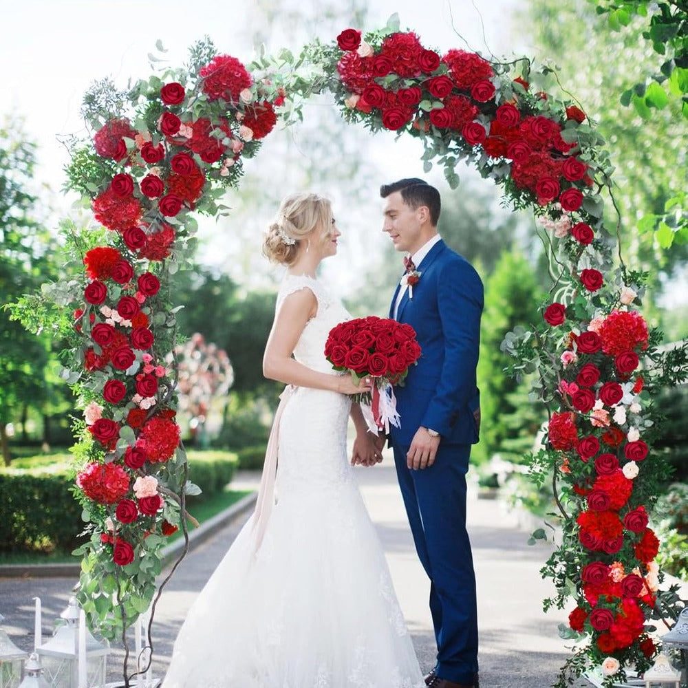 Artificial Flowers Long-Stem Velvet Rose Set in 50 or 100-Piece Variant Options across Five Colors