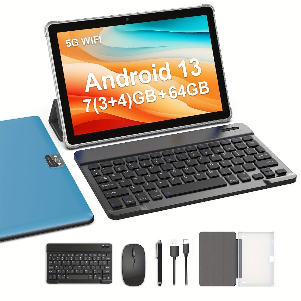 Android Tablet 10-Inch with Android 13, 7GB Total RAM, 64GB Internal Storage and 1TB Expansion Support