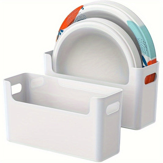 Plate Rack Kitchen Organizer Stackable Plastic Holder for 6 to 9.5-Inch Plates in Single or Multi-Piece Sets