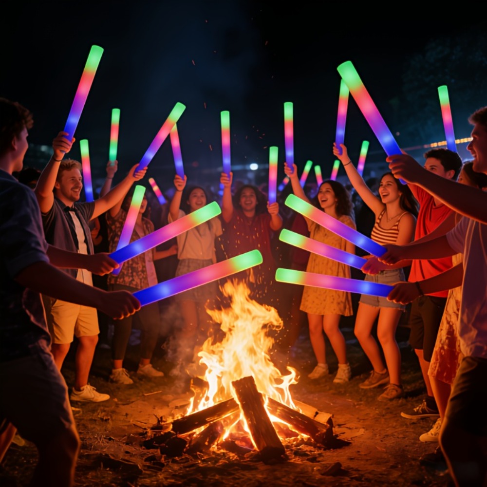 LED Glow Sticks for Party Decorations, Multi-Color Flashing Foam Sticks for Christmas, Weddings, Birthday, Festival, New Year & Halloween Parties (30/67/100/200PCS)