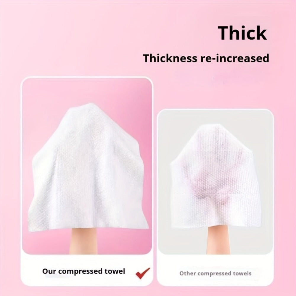 Disposable Face Towels 180 Pcs Soft Thickened Cotton Compressed Cleansing Towel for Women Men All Skin Types Travel Portable Facial Wipes 3 Packs 60 Pcs Each