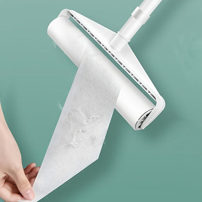 Extra-Long Adhesive Lint Roller with 49-Inch Segmented Handle and One Refill Roll for Pet Hair Cleanup