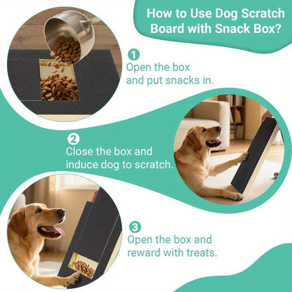 Dog Scratch Pad for Nails – Adjustable 3-Angle (45–65°) Foldable Nail File Scratch Board, Includes 2 Sandpaper Sheets, Nail Clipper Alternative for Dogs, with or without Bracket