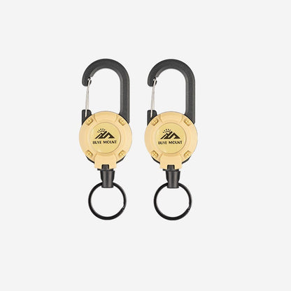 Two-Pack Retractable Keychains with 23-Inch Steel Wire, Lanyards and Four Color Options for Daily Carry