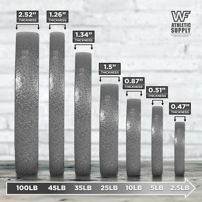 Gray STANDARD Cast-Style Weight Plates in Single, Pair, Four-Piece and Mixed Sets for Barbell Training