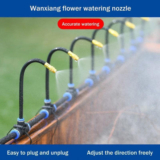 Garden Sprinkler Kit Rotating Copper Nozzle Automatic Irrigation System for Lawn Balcony Misting