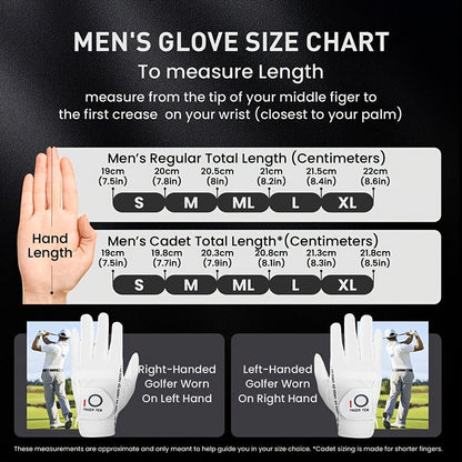 Wet Weather Golf Gloves Rain Grip 3-Pack for Men | Breathable Water-Resistant Golf Gloves for Left & Right Hand – Durable Comfortable Fit in Hot & Wet Conditions (Black, Gray, White | S–3XL)
