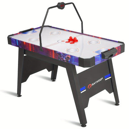 54-Inch Air Hockey Table with LED Scorer, Two Pucks and Two Pushers for Family Game Room Play