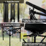 Smoked Black Folding Table