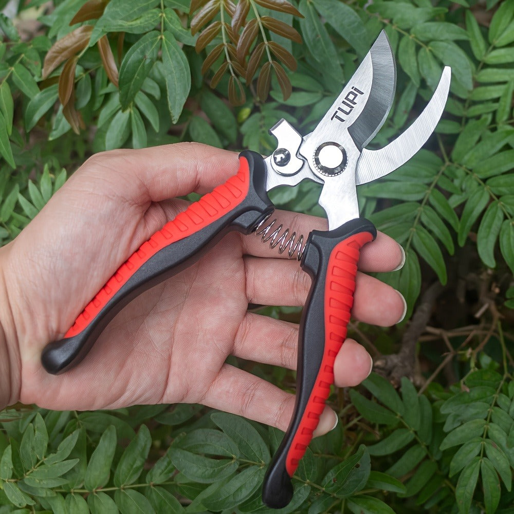 Bypass Pruning Shears 2-Pack - Ambidextrous High-Carbon Steel Fruit Scissors for Left & Right Hand, Garden Trimming Shears, Bonsai & Pot Beautification Cutter