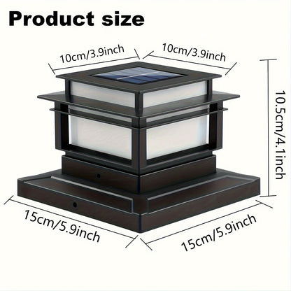 Six-Pack Solar Fence Post Cap Light Set for 4 x 4, 5 x 5 or 6 x 6 Posts with Amber Illumination