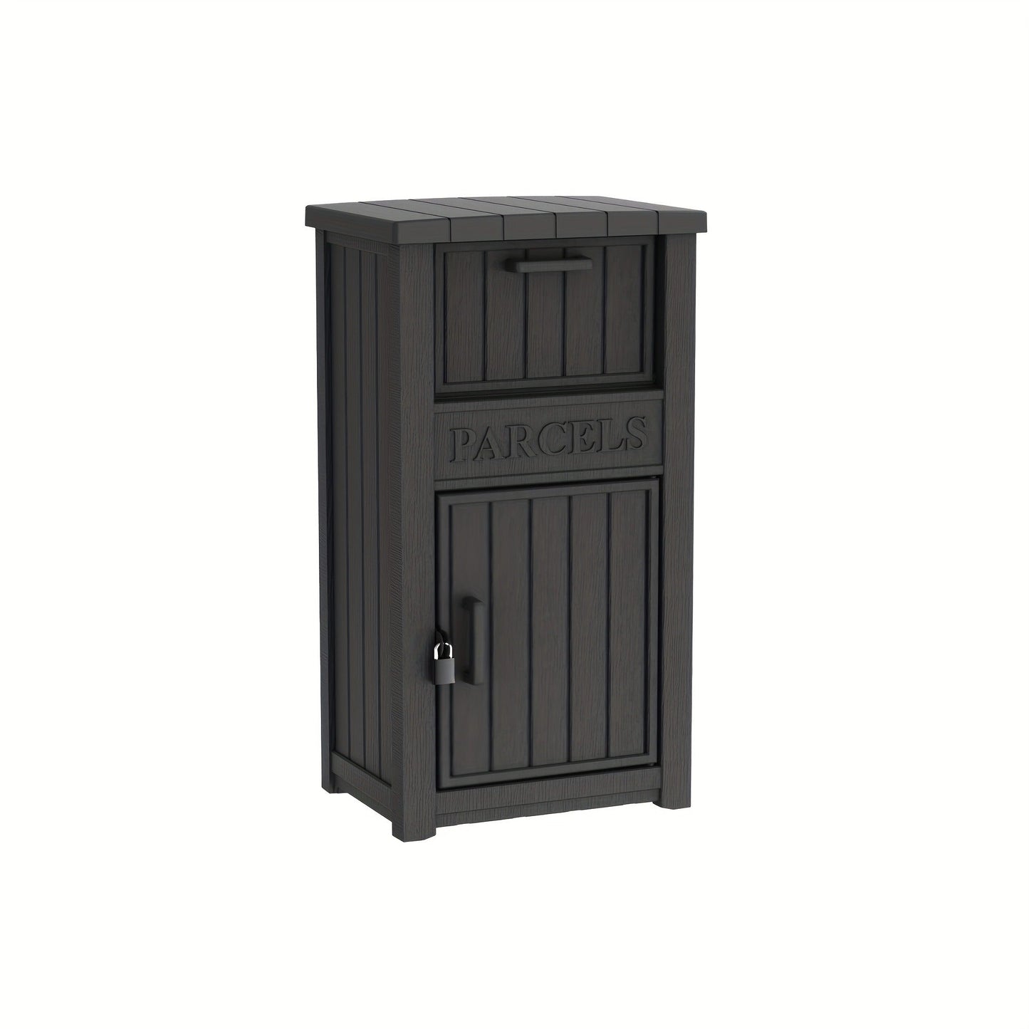 Lockable Outdoor Storage Box weather-ready Package Delivery Porch with 2 Exact Source Checkout Options