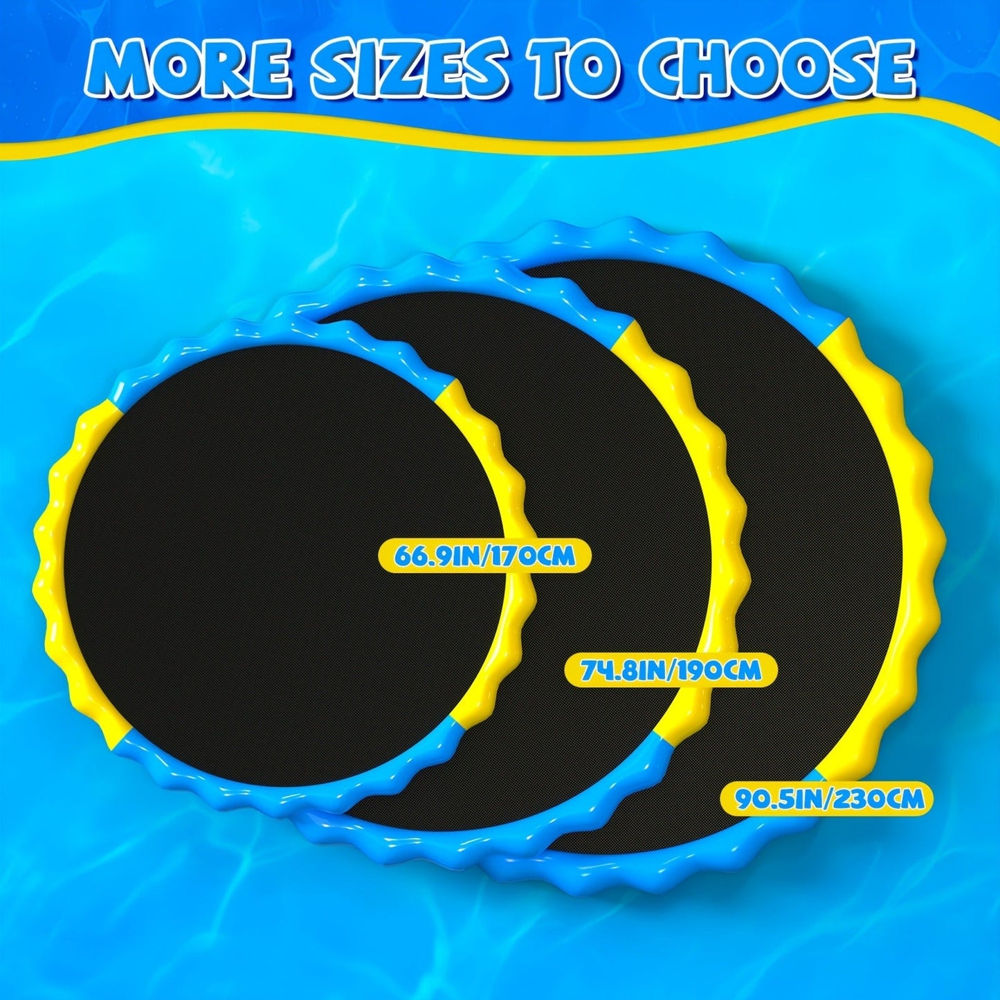 Splash Pad Sprinkler for Kids – Extra Large Inflatable Wading Pool Outdoor Water Play Mat Toy for Toddlers & Children Ages 3+, Thickened Non-Slip