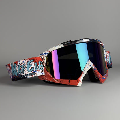 Thirty-Style NAFEIB Ski Goggle and Matching Headwear Set with Mirrored, Clear, Silver and Gray Lens Options