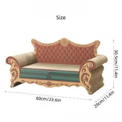 Cat Scratching Board Sofa – Chaise Longue Cat Bed with Anti-Scratch Protection | L-Shaped Vertical Scratcher, Wear-Resistant & Non-Shedding, Large Cat Furniture