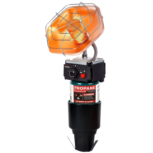 Golf Cart Heater 8520 BTU Portable Propane Catalytic Burner with Cup Holder Mount, Pulse Ignition, Wind-Resistant Low-Emission Design for EZGO, Yamaha, Club Car, UTV, Camping & Ice Fishing