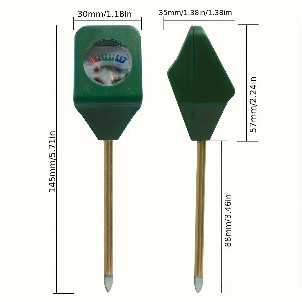Five-Pack Analog Soil Moisture Meter Probes with Metal Stakes for Indoor Pots and Garden Plants