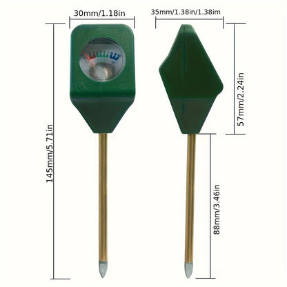 Five-Pack Analog Soil Moisture Meter Probes with Metal Stakes for Indoor Pots and Garden Plants