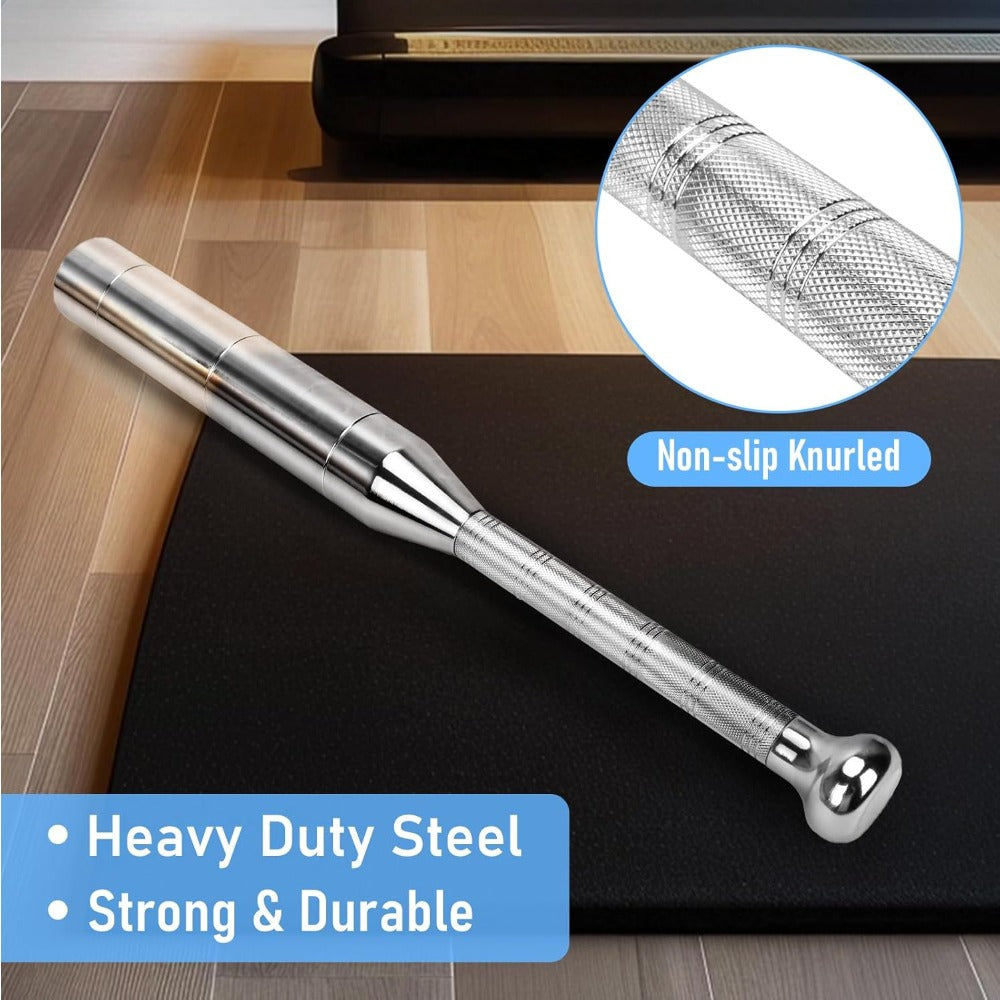 Fitness Equipment Adjustable Steel Club Set in Six Weights from 6.5 to 17.5 lb with Knurled Handles