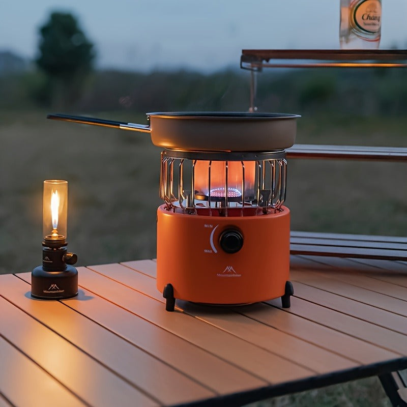 Portable Propane Camping Stove Heater 9000 BTU, 3-in-1 Indoor Outdoor Gas Burner with Adjustable Flame, Carrying Case, Emergency Preparedness