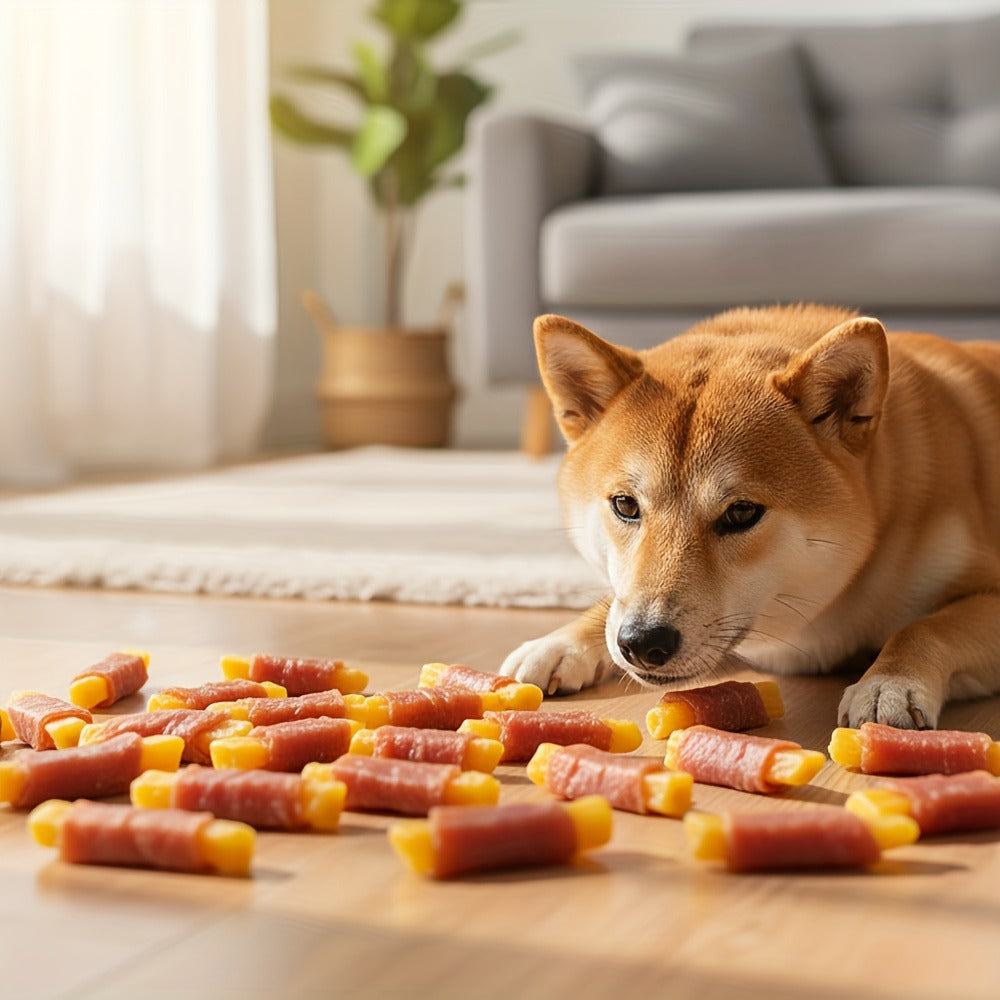 Dog Treats Chicken or Duck Sticks with Sweet Potato or Milk in 200g and 400g Pack Options for Dog Reward Use