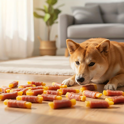 Dog Treats Chicken or Duck Sticks with Sweet Potato or Milk in 200g and 400g Pack Options for Dog Reward Use