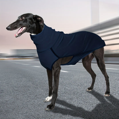 High-Neck Pullover Dog Coat in Burgundy, Navy or Fern Green with Selected XL Through 4XL Sizes