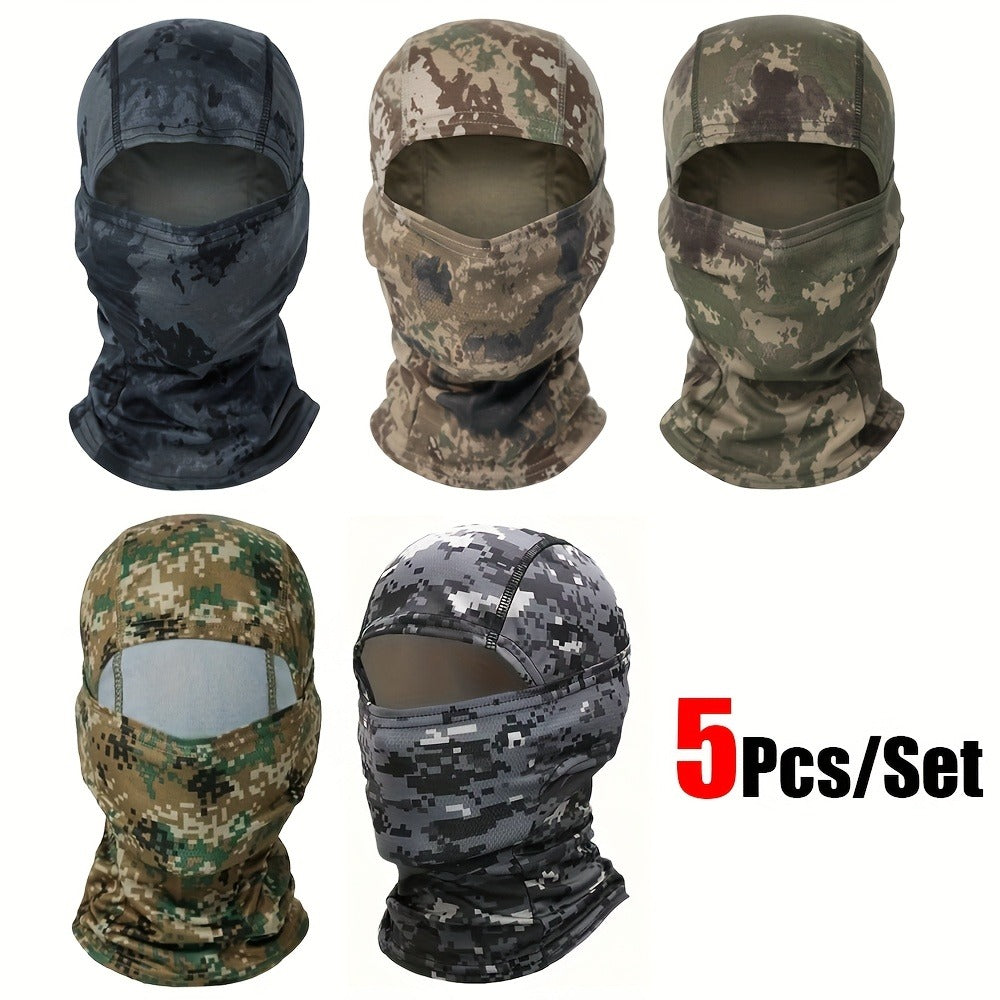 5-Pack Neck Gaiter Face Mask for Men & Women – UV Protection Balaclava Headscarf for Running, Hiking, Fishing, Cycling, Skiing & Outdoor Sports (11 Pattern Sets)