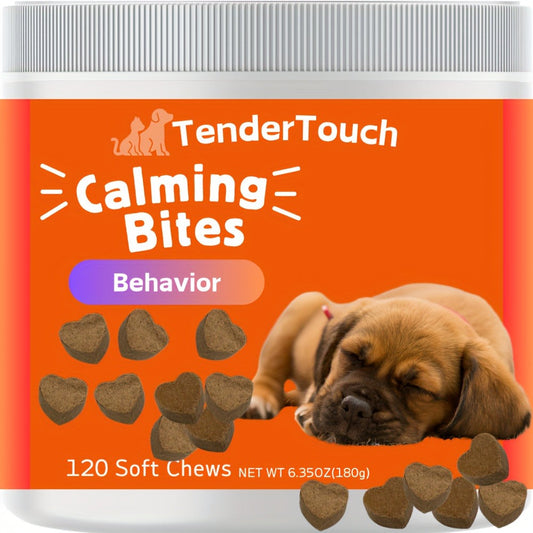 Dog Calming Chews 120ct | Natural Relaxation & Stress Relief Supplement for Dogs, Emotional Balance Support, Chill-Out Canine Soft Chews for Anxiety, Thunderstorms & Separation, 200g / 7.05oz