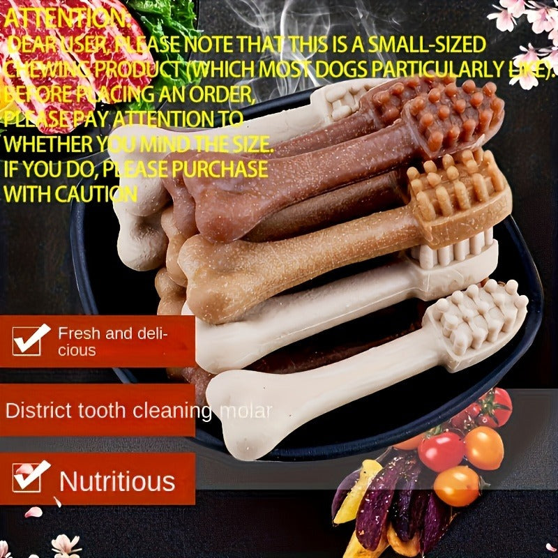 Dog Teeth Grinding Chew Sticks 50pcs – Dental Cleaning Toy & Training Reward for Small Dogs, Corn Starch & Chicken Liver Flavor, Assorted Colors, Edible Chew Toy