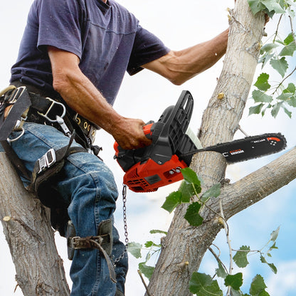 NEO-TEC NCS2500 Top Handle Gas Chainsaw 12-Inch – 25.4CC 2-Stroke, One-Hand Operation, 8 lbs, Easy Start, Portable Tree Cutting Saw