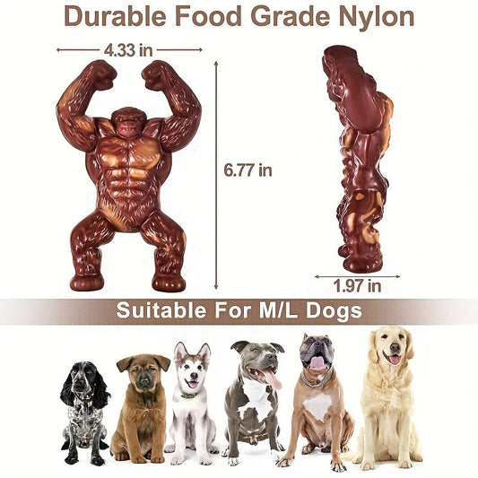 Dog Chew Toy Durable Rubber Beef Flavor Chew Stick for Medium & Large Dogs – Indestructible Teething Toy with Unbreakable Joints, Safe for Aggressive Chewers, Promotes Healthy Gums & Dental Hygiene