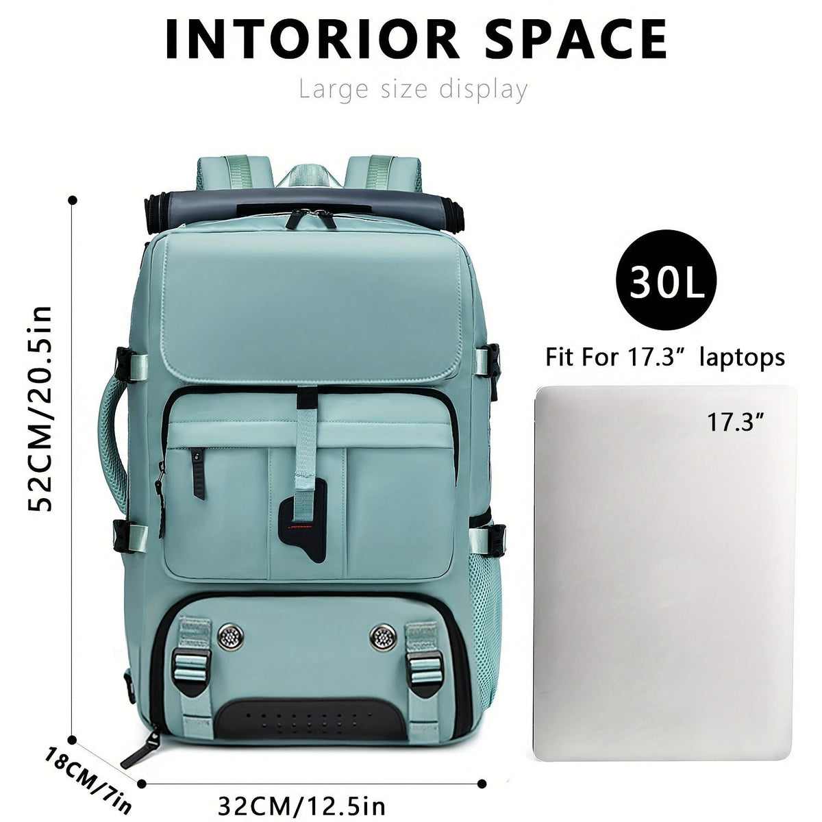 Laptop Backpack with Shoe Compartment, USB Port and Large Travel Storage in Eight Colors for Daily Use