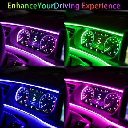 7-Color LED Car Interior Light Strip 118" Flexible USB 5V App Control Music Sync RGB Neon Ambient Lighting for Dashboard Center Console Decoration, Cars Trucks SUVs Tech Enthusiast Upgrade