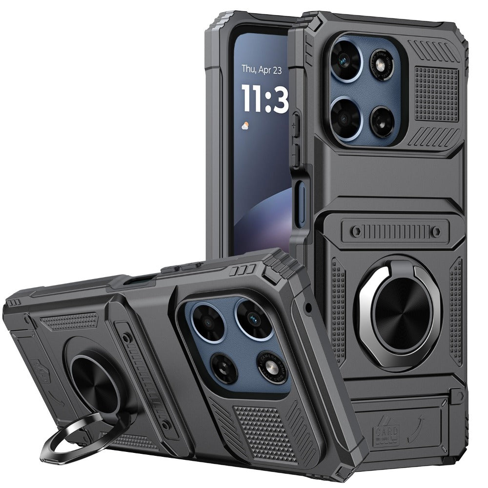 Magnetic Metal Kickstand Moto G 5G 2025 2026 Case Shockproof Drop Protection Slim Protective Phone Cover for Motorola Moto G 5G 2025 Moto G 5G 2026 Moto G Play 2026 6.7 Inch – Hands-Free Stand