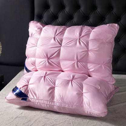 Two-Piece Bed Pillow Set in Six Colors and Queen or King Checkout Sizes for Bedroom Use for Home and Everyday Use