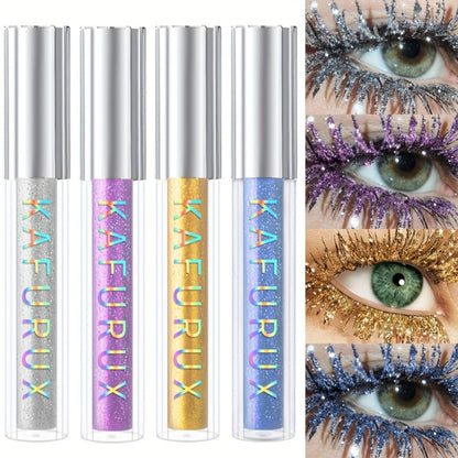 Colored Mascara Set 4pcs for Women — Vibrant Silver Blue Yellow Purple Curling Long-Lasting Formula, Highly Pigmented Bold Eye Makeup for Daily Wear Clubbing Festival Party Looks