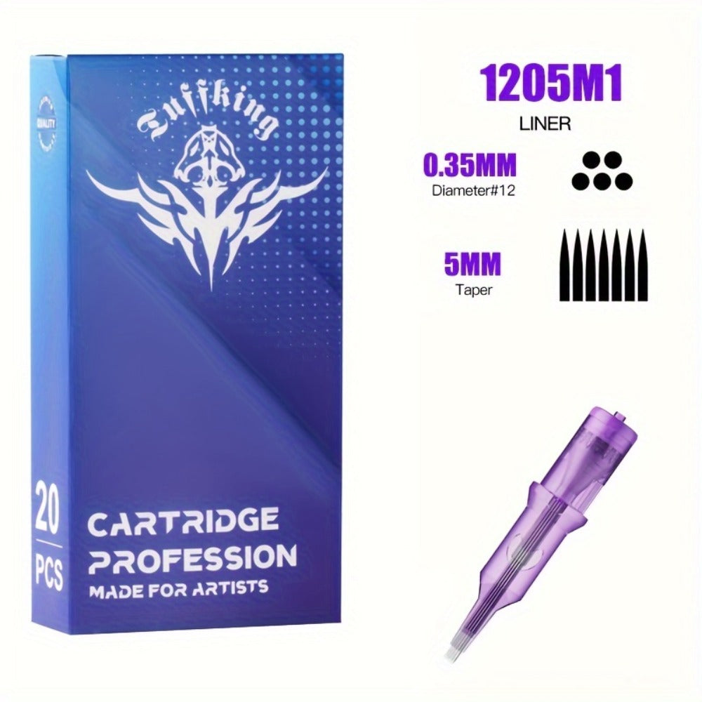 Disposable Tattoo Needles Mixed Size Sterilized RL RS M1 0.35mm – Safety Tattoo Needle Set for Tattoo Artists and Beginners, Body Art Supplies 30 40 100 Piece Bulk Pack