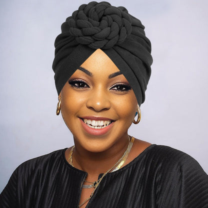 Five-Piece Braided Turban Headband Assortment in the Protected Mixed-Color Checkout Set for Styling