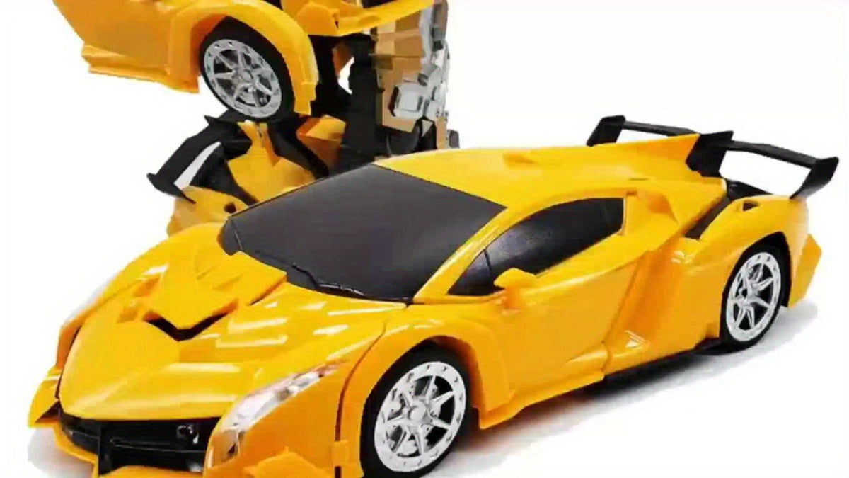 Transforming RC Robot Car for Kids 2.4GHz, One-Button Deformation Stunt Car 360 Drift LED Lights