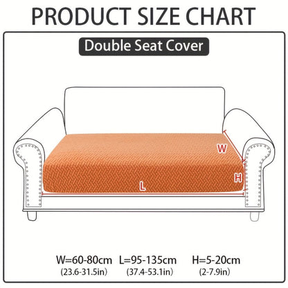 Jacquard Stretch Sofa Cover Non-Slip | Elastic Wear-Resistant Couch Slipcover, Polyester Jacquard Fabric, 1 to 4 Seat Sectional L-Shape, Armrest Backrest, Machine Washable