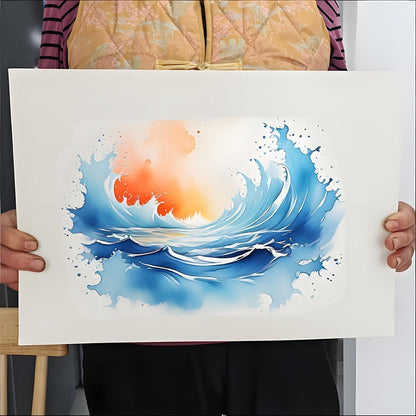 Watercolor Paper with 50 Displayed Sheets in 11.8 x 8.2-Inch or 16.5 x 11.7-Inch Protected Sizes